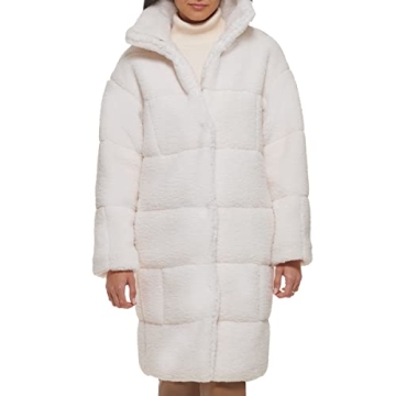 Levi's Long Length Quilted Teddy Coat - Stylish Warmth