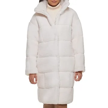 Levi's Long Length Quilted Teddy Coat - Stylish Warmth