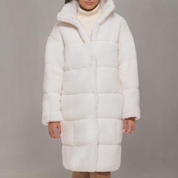 Levi's Long Length Quilted Teddy Coat - Stylish Warmth