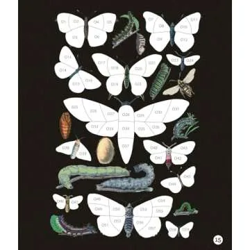 Brain Games - Sticker by Number - Vintage: Butterflies