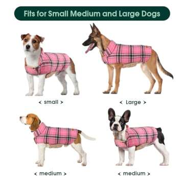Kuoser Warm Dog Coat - Stylish Reversible Dog Jacket