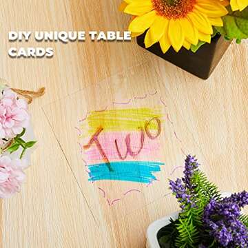 Zonon Clear Polycarbonate Sheets Plastic Sheet Thin Rigid Shatter Resistant Plastic Panel for DIY Crafts Document Picture Frames(5 Pcs,12 x 12 x 0.02 Inch)
