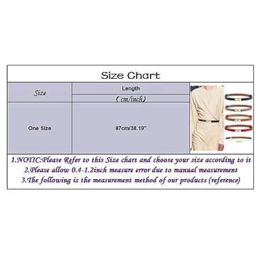 Women Skinny Leather Belt Solid Color Alloy Turn Lock Adjustable Waistband Thin Waist Belt For Dress (KH1, One Size)