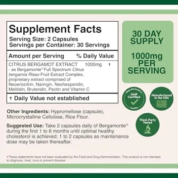 Bergamot Extract Supplement for Heart Health 1000mg