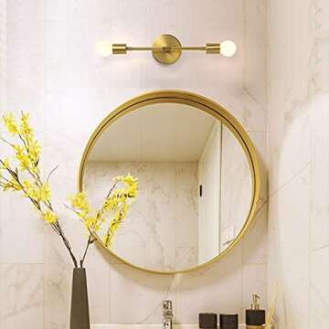 KCO Lighting Modern Wall Sconce Mid Century Wall Lamp Industrial Mounted Sconce 2-Light Minimalist R...