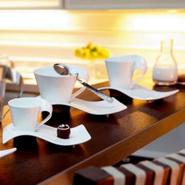 Villeroy & Boch NewWave Caffe Mugs, Set of 2, Premium Porcelain, Made in Germany, 11 ozs