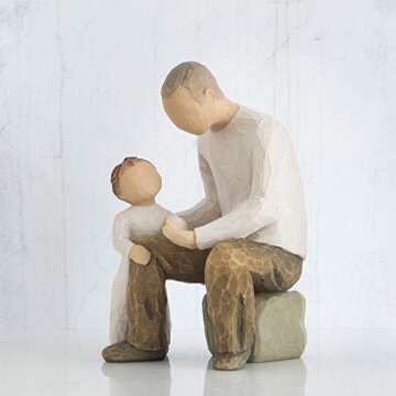 Willow Tree Grandfather, Bridging Generations with Ageless Love, Gift for Grandparents, Shows Caring Relationships Between Grandparent and Young Grandchild, Sculpted Hand-Painted Figure