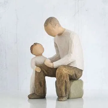 Willow Tree Grandfather, Bridging Generations with Ageless Love, Gift for Grandparents, Shows Caring Relationships Between Grandparent and Young Grandchild, Sculpted Hand-Painted Figure
