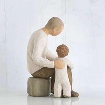 Willow Tree Grandfather, Bridging Generations with Ageless Love, Gift for Grandparents, Shows Caring Relationships Between Grandparent and Young Grandchild, Sculpted Hand-Painted Figure