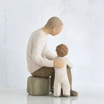 Willow Tree Grandfather, Bridging Generations with Ageless Love, Gift for Grandparents, Shows Caring Relationships Between Grandparent and Young Grandchild, Sculpted Hand-Painted Figure