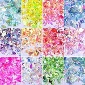 LoveOurHome 3 Boxes Iridescent Butterfly Star Nail Glitter Sequins Mylar Chunky Glitter Flakes Manicure Fingernails Decorations Resin Crafts Supplies for Nails Designs Resins Festival