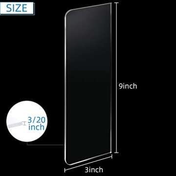 Patelai 2 Pcs Clear Cake Scraper Acrylic Cake Smoother Scraper Large Icing Frosting Buttercream Edge...