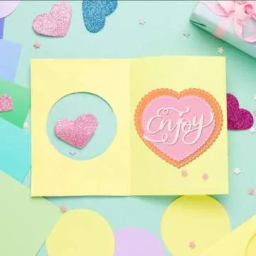 INFUNLY 6 Styles Frame Metal Die Cuts Rectangle Die Cut Shapes Heart Cutting Dies for Card Making Different Shapes Metal Die Stencils Circle Embossing Template for DIY Scrapbooking Craft Supplies