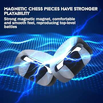 2024 New Magnetic Chess Game Set with Rocks - Fun Multiplayer Board Game