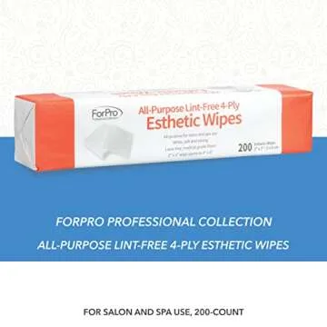 ForPro Lint-Free Esthetic Wipes for Salon Use, 200 Count