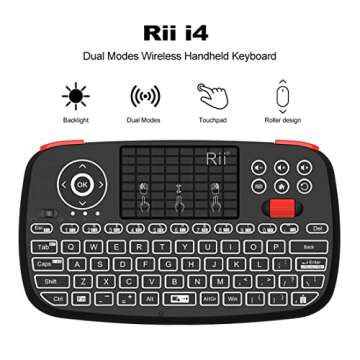 Rii i4 Mini Bluetooth Keyboard with Touchpad for All Devices