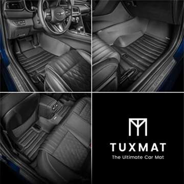 TuxMat - for Genesis G70 AWD 2018-2025 Models - Custom Car Mats - Maximum Coverage, All Weather, Las...