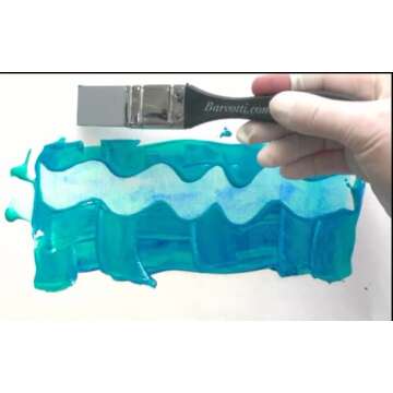 Barvotti 1-Inch Silicone Color Shaper Brush - Versatile Tool for Acrylic Painting and Textures