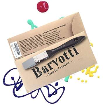 Barvotti 1-Inch Silicone Color Shaper Brush for Artists