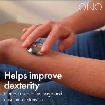 ONO Scroller- Handheld Fidget Toy for Adults | Help Relieve Stress, Anxiety, Tension | Promotes Focus, Clarity | Compact, Portable Design (Scroller Natural SS)