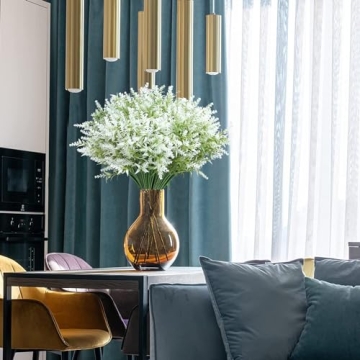 JIFTOK Lavender Flowers 24 Pcs Faux Plants for Decor