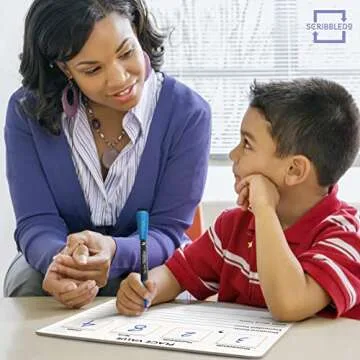 SCRIBBLEDO Place Value Board 9" x 12" Double Sided Dry Erase Boards for Kids for Teaching Place Values from Billions to Decimal Numbers Math Manipulative Lapboard for Home School and Classroom