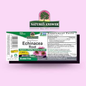 Nature's Answer Echinacea Alcohol Free Extract 1 Fluid Ounce | Promotes Overall Wellness | Natural Immune Booster | Inflammatory Reducer
