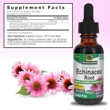 Nature's Answer Echinacea Alcohol Free Extract 1 Fluid Ounce | Promotes Overall Wellness | Natural Immune Booster | Inflammatory Reducer
