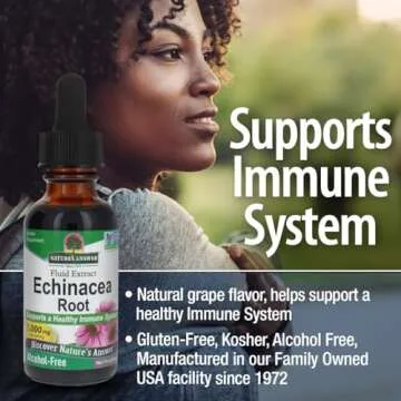 Nature's Answer Echinacea Alcohol Free Extract 1 Fluid Ounce | Promotes Overall Wellness | Natural Immune Booster | Inflammatory Reducer