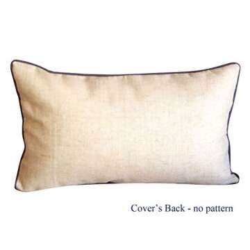 FAVDEC Embroidered Linen Welcome to Our Porch Lumbar Accent Throw Pillow Cover 12 Inches x 20 Inches Cover Only