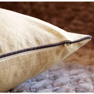 FAVDEC Embroidered Linen Welcome to Our Porch Lumbar Accent Throw Pillow Cover 12 Inches x 20 Inches Cover Only