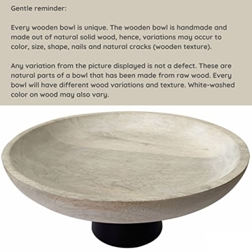 Elegant BluHermit Mango Wood Fruit Bowl for Home Decor