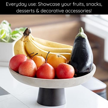 Elegant BluHermit Mango Wood Fruit Bowl for Home Decor