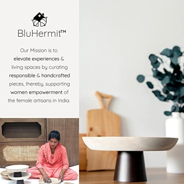 Elegant BluHermit Mango Wood Fruit Bowl for Home Decor