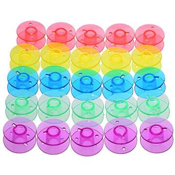 Colorful Sewing Bobbins for Brother & Singer Machines 25PC