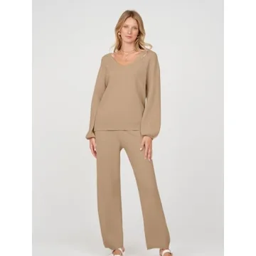 MEROKEETY Women's 2 Piece Lounge Set Fashionable Comfort