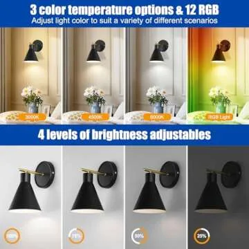 Stylish Bailoch Rechargeable Wall Sconces Set for Home