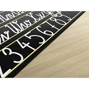 Flagship Carpets Handwriting Samplers ABC Children's Floor Area Rug for Indoor Classroom or Home Learning Area, Kids Room or Educational Play Mat, 6' x 8'4", Rectangle