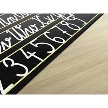 Flagship Carpets Handwriting Samplers ABC Children's Floor Area Rug for Indoor Classroom or Home Learning Area, Kids Room or Educational Play Mat, 6' x 8'4", Rectangle