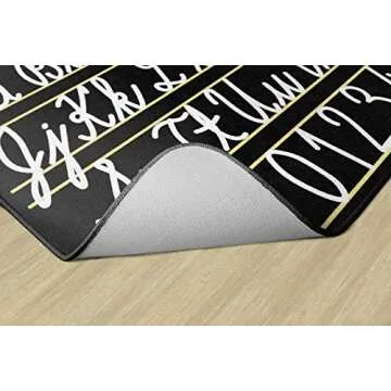 Flagship Carpets Handwriting Samplers ABC Children's Floor Area Rug for Indoor Classroom or Home Learning Area, Kids Room or Educational Play Mat, 6' x 8'4", Rectangle