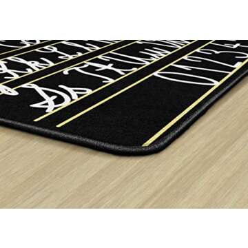 Flagship Carpets Handwriting Samplers ABC Children's Floor Area Rug for Indoor Classroom or Home Learning Area, Kids Room or Educational Play Mat, 6' x 8'4", Rectangle