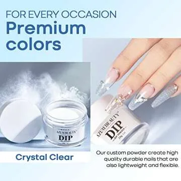 AZUREBEAUTY Clear Dip Powder for Salon Quality Nails