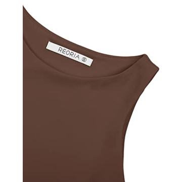 REORIA Women's Sexy Sleeveless Cropped Tank Tops