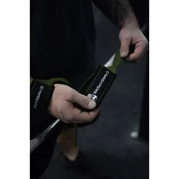 Gymreapers Lifting Wrist Straps for Weightlifting, Bodybuilding, Powerlifting, Strength Training, & Deadlifts - Padded Neoprene with 18" Cotton (Military Green)