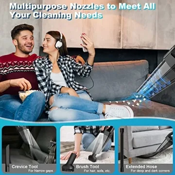 Lightweight Handheld Vacuum with LED Light and Power