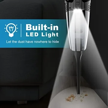 Lightweight Handheld Vacuum with LED Light and Power