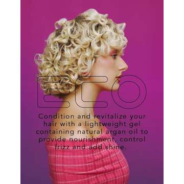 Eco Style Ecoco Gel - Argan Oil - 100% Pure Olive Oil - Promotes Healthy Hair - Nourishes And Repairs Hair - Long-Lasting Shine - 10/10 Maximum Hold - Tames Frizzy Hair - For All Hair Types - 16 Oz