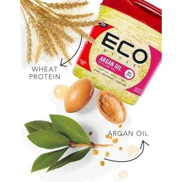 Eco Style Ecoco Gel - Argan Oil - 100% Pure Olive Oil - Promotes Healthy Hair - Nourishes And Repairs Hair - Long-Lasting Shine - 10/10 Maximum Hold - Tames Frizzy Hair - For All Hair Types - 16 Oz