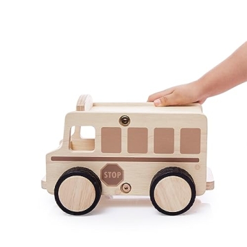 Guidecraft Wooden School Bus Educational Play Toy