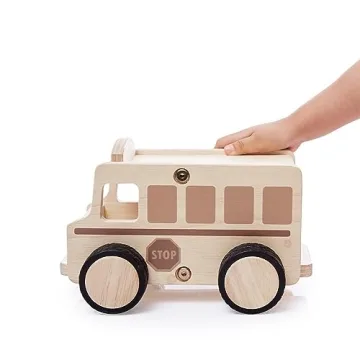 Guidecraft Wooden School Bus Educational Play Toy